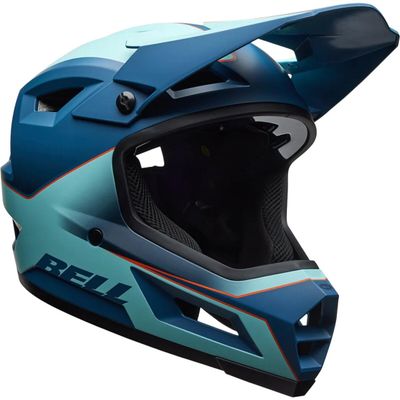 BELL Sanction 2 DLX MIPS Adult Full-Face Mountain BMX Downhill Bike Helmet - Matte Blue, X-Large (59-61 cm)