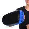 Muay Thai Boxing Curved Kicking Pad, PU Leather, Black/Blue view 2