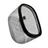 Jiawu Mini Trash Can, Push-Top Design, Transparent with Lid for Desk or Bedroom (Transparent Black) view 3