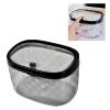 Jiawu Mini Trash Can, Push-Top Design, Transparent with Lid for Desk or Bedroom (Transparent Black) view 4