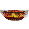 Vintage Wooden Belt Bag for Women and Men, Palm Tree Sunset, Crossbody, Adjustable Strap, Black view 1