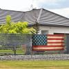 Large Vintage-Style American USA Flag Banner, Customizable, with Hanging Rope view 3