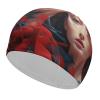 Swim Cap for Men and Women, Stretchable, for Long Hair, Soft, Comfortable, Non-Slip, Bird Pattern view 1