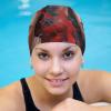 Swim Cap for Men and Women, Stretchable, for Long Hair, Soft, Comfortable, Non-Slip, Bird Pattern view 4
