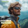 Foliful Polarized Sports Sunglasses for Men, B01 Gray/Dark Blue/Green, Medium view 2