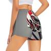 SDEGTHO American Football 2-in-1 Women's Shorts, Black, X-Large view 2