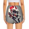 SDEGTHO American Football 2-in-1 Women's Shorts, Black, X-Large view 3
