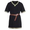 pvucpot Medieval Knight Costume Templar Crusader Viking Tunic Tabard for Men, Elegant Black view 1