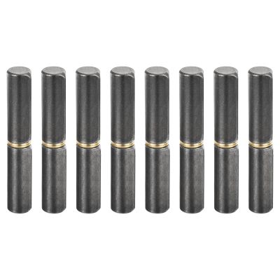 QUARKZMAN 8-Pack Weld-On Barrel Hinges, 16 x 100 mm Carbon Steel Door Hinges with 0.35 in. Pin