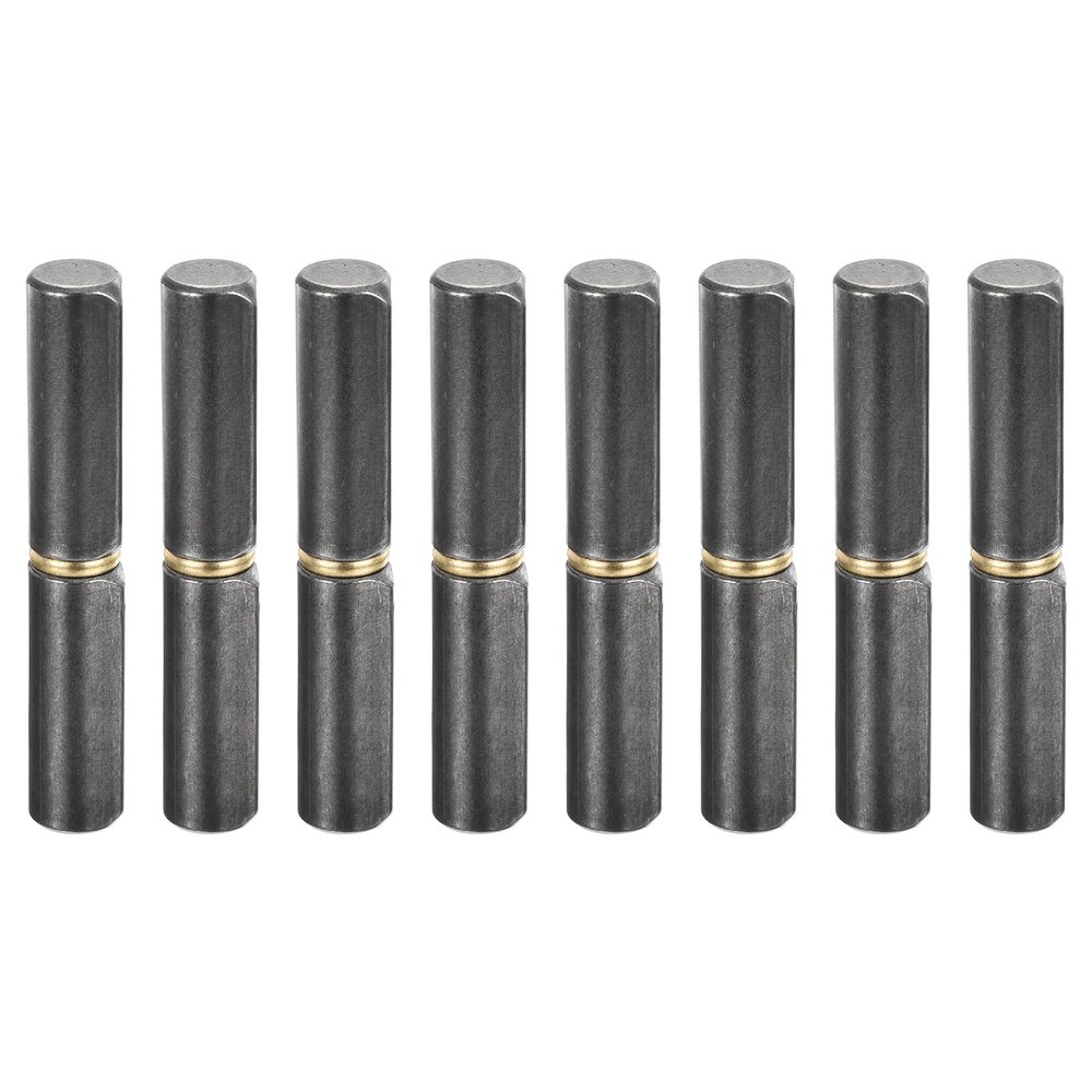 QUARKZMAN 8-Pack Weld-On Barrel Hinges, 16 x 100 mm Carbon Steel Door Hinges with 0.35 in. Pin