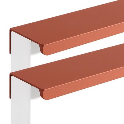 JIALUO0318 Aluminum Alloy Concealed Cabinet Handles, Orange, 120 mm, 2-Pack