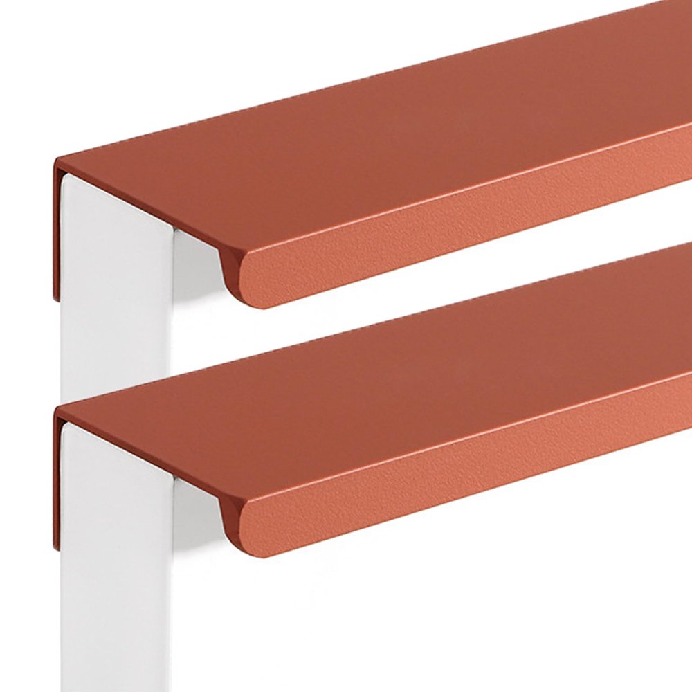 JIALUO0318 Aluminum Alloy Concealed Cabinet Handles, Orange, 120 mm, 2-Pack