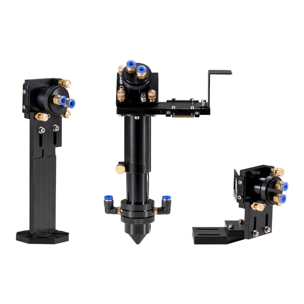 CO2 Laser Head Set with Water-Cooling Interface, 30 mm Mirror, 25 mm Lens, FL 63.5 & 101.6 mm