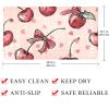 Non-Slip Bath Mat with Cherries and Bows, Pink, 40 x 70 cm view 4