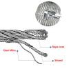 JIwqDY 304 Stainless Steel Cable Mesh, Flexible Safety Net, 10 cm/2 mm Durable Animal and Poultry Barrier Fence, Railing and Stair Safety Net (1 x 2 m) view 4