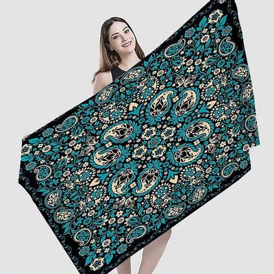 Aesthetic Beach Towel for Teenage Girls, Sand-Free Superfine Fiber Towel for Women, Spa, Gym, Fitness, Hawaii, Swimming Lessons, Beach, Water Activities and Tropical Vacations