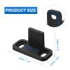 sourcing map POM Universal Sliding Door Floor Guides, Flat Bottom, Black, 4-Pack view 2