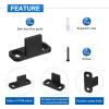 sourcing map POM Universal Sliding Door Floor Guides, Flat Bottom, Black, 4-Pack view 3