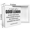 kisoyo Leader Gifts, Thank-You Appreciation Gift for Leaders, Bosses, Mentors & Teachers, Retirement Birthday Gift, Good Leader Wooden Box Sign, Desk Decor, 5 x 5 Inches view 2