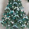 Liobelon 100 Satin Bows for Treat Bags and Gift Wrapping, Blue view 2