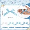 Liobelon 100 Satin Bows for Treat Bags and Gift Wrapping, Blue view 3