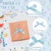 Liobelon 100 Satin Bows for Treat Bags and Gift Wrapping, Blue view 4