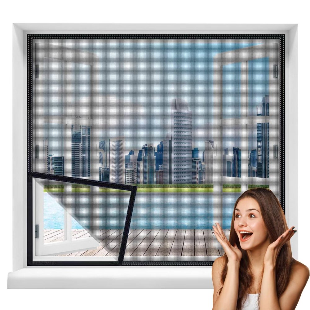 Black Window Mosquito Net 50 x 110 cm