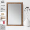 CLAMARO Paris Wall Mirror, Baroque Style, Antique Brown Wood Frame, 30 x 155 cm view 3