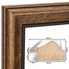 CLAMARO Paris Wall Mirror, Baroque Style, Antique Brown Wood Frame, 30 x 155 cm view 4