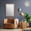 CLAMARO Paris Wall Mirror, Baroque Style, Antique Brown Wood Frame, 70 x 100 cm view 2