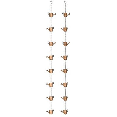 AMZBNEIDI Outdoor Hanging Rain Catcher Rain Cup Chime for Downspouts, Copper Bell for Gutters, Bronze A
