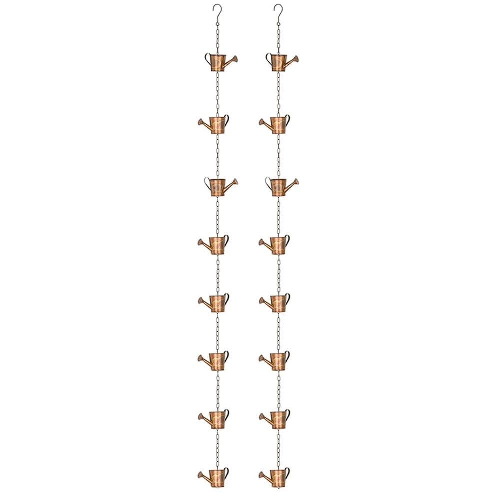 AMZBNEIDI Outdoor Hanging Rain Catcher Rain Cup Chime for Downspouts, Copper Bell for Gutters, Bronze A