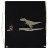 Pinitotee Tyrannosaurus Can't Do Archery Unisex Black Drawstring Gym Bag view 1