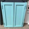 forestalk Solid Wood Saloon Swing Door, Dark Blue, 81–90 cm view 2