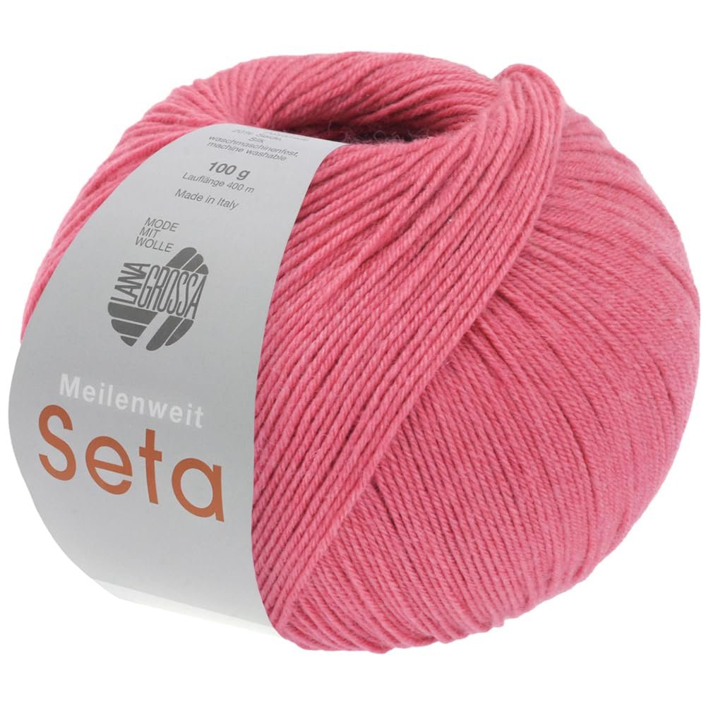 LANA GROSSA Meilenweit Seta Sock Yarn with Silk, Machine Washable, 55% Merino Virgin Wool, 20% Silk, 25% Polyamide, 400 m, 100 g, Color FB44