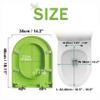 Giural Green D-Shaped Toilet Seat with Soft-Close view 2