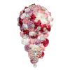 Yanonug Pink Ribbon Rose Bridal Bouquet, Red, Purple and Pink view 1
