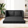 Keyroto Convertible Sofa Bed, 2-Seater, Black Fabric view 1