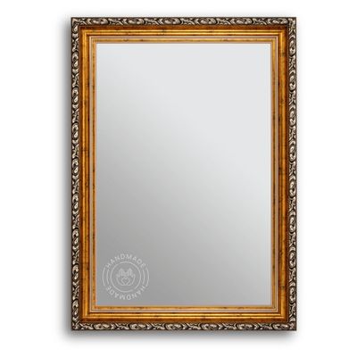 CLAMARO Vienna Wall Mirror, Antique Baroque, Gold Spruce Wood Frame, 70 x 110 cm