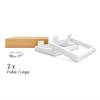 HEVVA Set of 2 Graz Furniture Sled Legs, 25 cm High, 45 cm Deep, White view 2