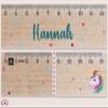 Shirtracer Personalized 15 cm Wooden Ruler, Unicorn Head and Stars view 2