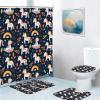MIEPOS Fantasy Unicorn Bathroom Set with Animals and Rainbows view 1