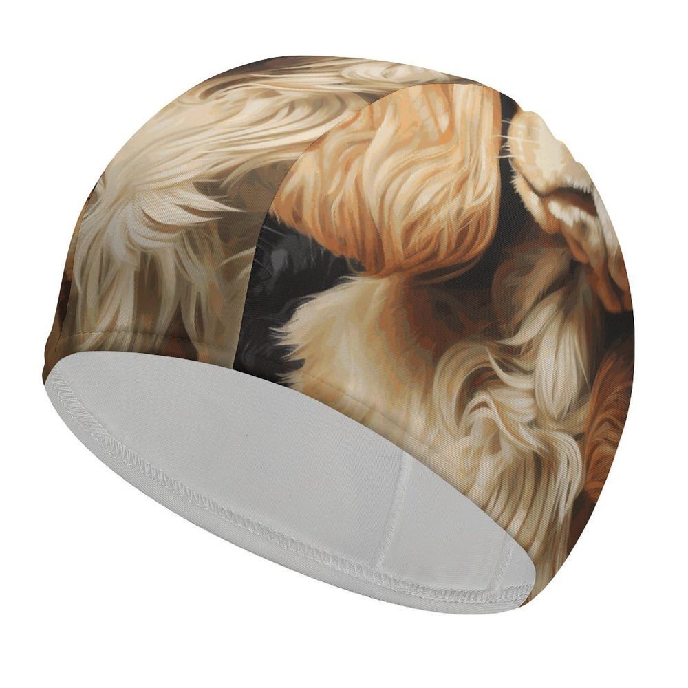 Cocker Spaniel Swim Cap for Men and Women, High Elasticity, for Long Hair
