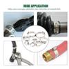 EQQHJL Single-Ear Hose Clamps, 5-Pack, 304 Stainless Steel, 28.4–31.6 mm view 2