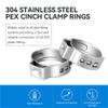 EQQHJL Single-Ear Hose Clamps, 5-Pack, 304 Stainless Steel, 28.4–31.6 mm view 3