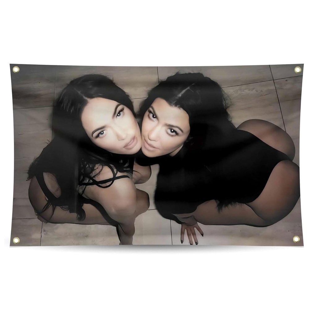 TIGERBABY Megan Fox and Kim Kardashian Wall Tapestry, 90 x 152 cm