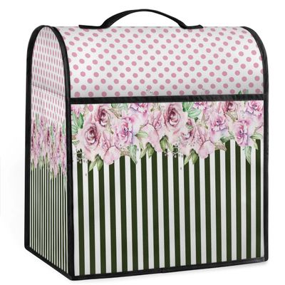 Polka Dot Stripe Roses Dust Cover for Stand Mixers and Coffee Machines