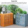 Kaverno Outdoor Air Conditioner Cover, Wooden Heat Pump Enclosure, Blue, 85 × 35 × 80 cm view 2