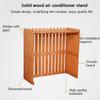 Kaverno Outdoor Air Conditioner Cover, Wooden Heat Pump Enclosure, Blue, 85 × 35 × 80 cm view 3