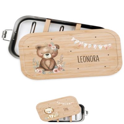 Brenfreunde Personalized Stainless Steel Kids' Lunch Box, Br, Small